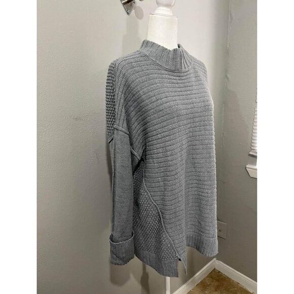 Dressbarn Mock Neck Knitted Gray Sweater Women Size 2X - Picture 2 of 9